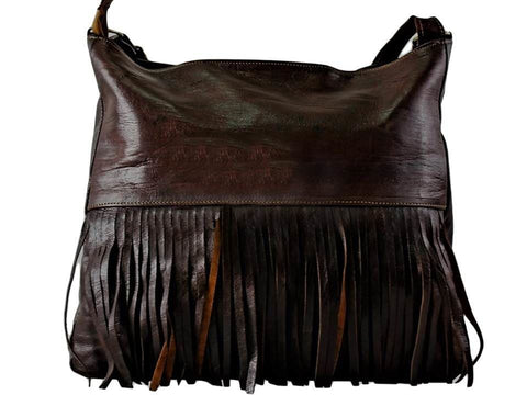 Rebel Leather Tote Bag - Brown