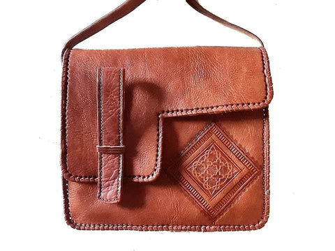 Riad Messenger Bag - Tan - Messenger Bags | Moroccan Corridor