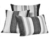 Moroccan Pillow - Set of Three Covers - Saraya - Black & Grey