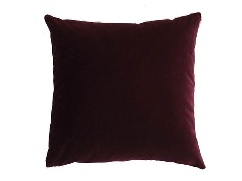 Velvet Decorative Throw Pillow - 20x20" - Burgundy
